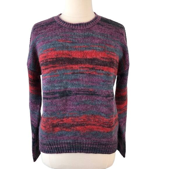Aeropostale High-Low Sweater Crew Neckline Long Sleeves Size XL Purple - Picture 1 of 9